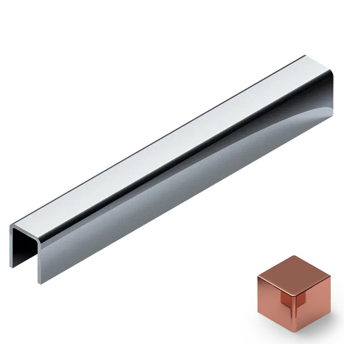 Профиль П-образный нерж. сталь 5x10 мм Neexy PVS95-15 (нерж. сталь розовый зеркальный), 2.7 м.