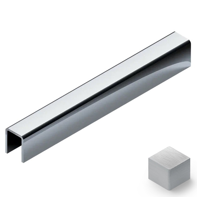 Профиль П-образный нерж. сталь 8x10 мм Neexy PVS96-01 (нерж. сталь браш), 2.7 м. 