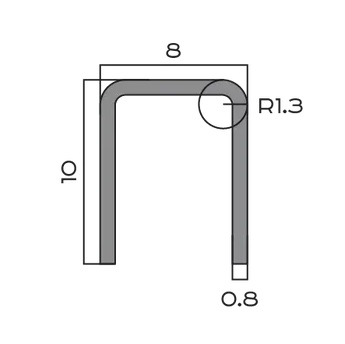 Профиль П-образный нерж. сталь 8x10 мм Neexy PVS96-15 (нерж. сталь розовый зеркальный), 2.7 м.