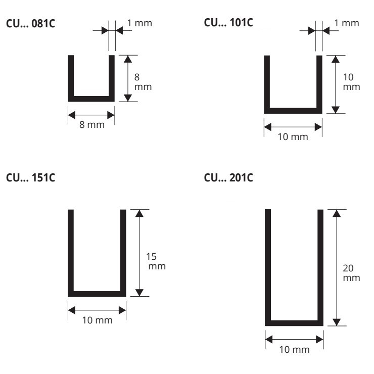 Профиль П-образный желоб Progress Profiles CUAA 101C 2 м. (серебро), матовый