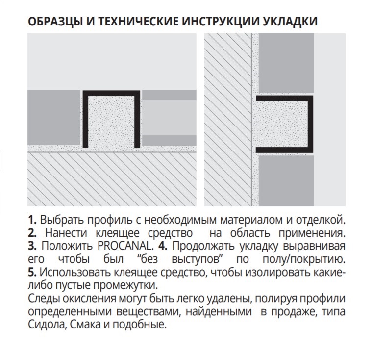 Профиль Progress Profiles Procanal PCLOS 10 2.7 м. (латунь сатинированная)