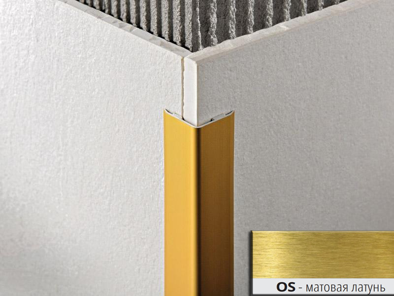 Профиль угловой наружный Progress Profiles Proedge PEGOS 10A 2.7 м. (латунь сатинированная), самоклеящийся