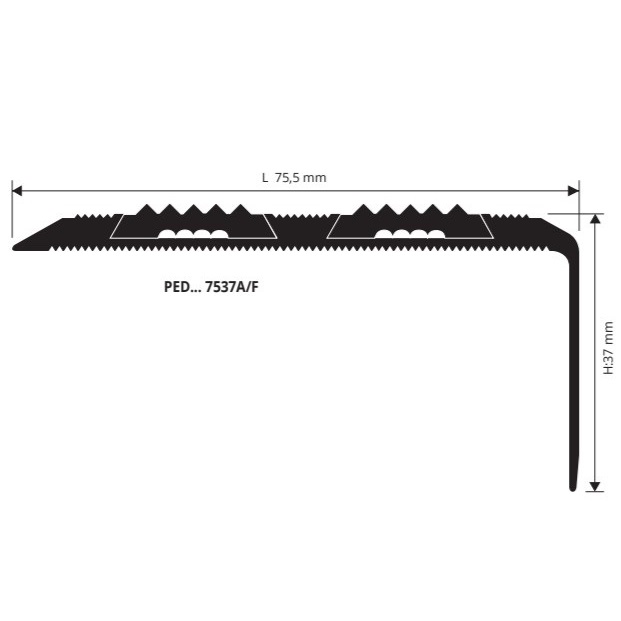 Профиль Progress Profiles Proend Ins 75 PEDAA 7537F 2.7 м. (серебро), перфорированный