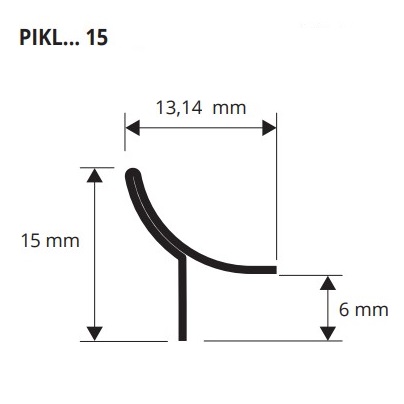 Профиль Progress Profiles Prointer KL AСС  PIKLACS 15 2.7 м (нерж. сталь сатинированная), без клеящего слоя