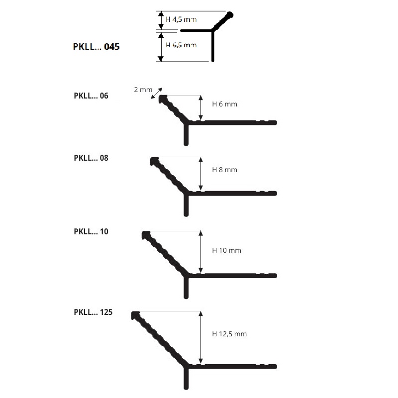 Профиль Progress Profiles Prokerlam Line PKLLA 08-11 2.7 м. (черный), окрашенный