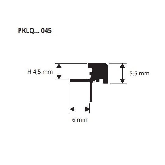 Профиль Progress Profiles Prokerlam Square PKLQАА 045 2.7 м. (серебро), матовый