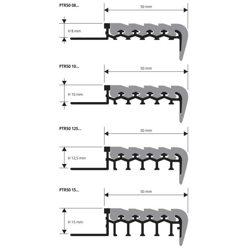 Профиль для ступеней Progress Profiles Prostair 50 PTR50 10A 2.7 м. (слоновая кость)