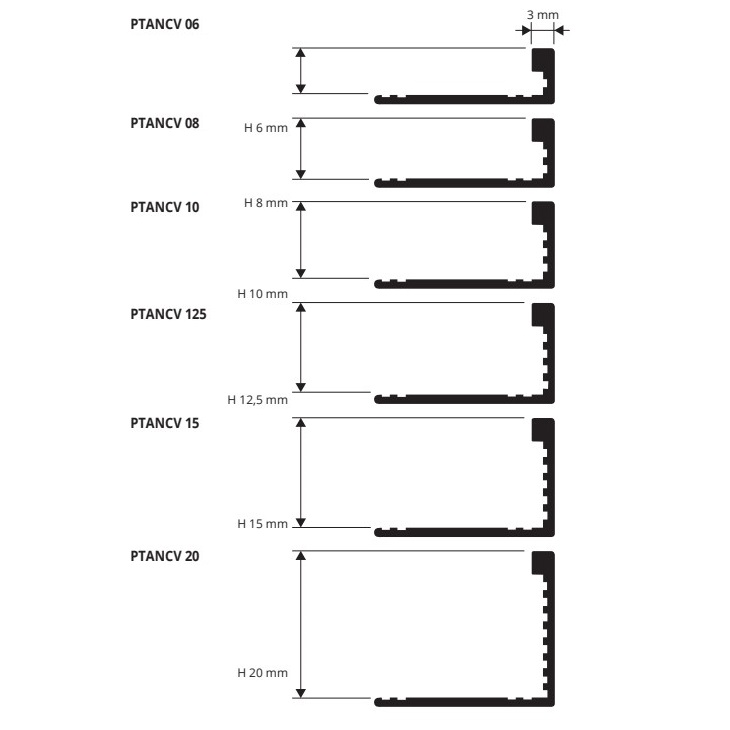 Профиль Progress Profiles Proterminal Curve PTANCV 06 2.7 м. (алюминий), гибкий, матовый