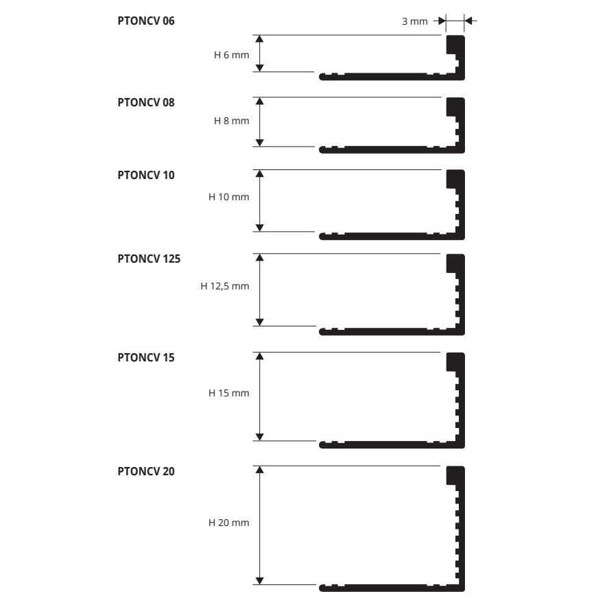 Профиль Progress Profiles Proterminal Curve PTONCV 20 2.7 м. (латунь), гибкий, матовый
