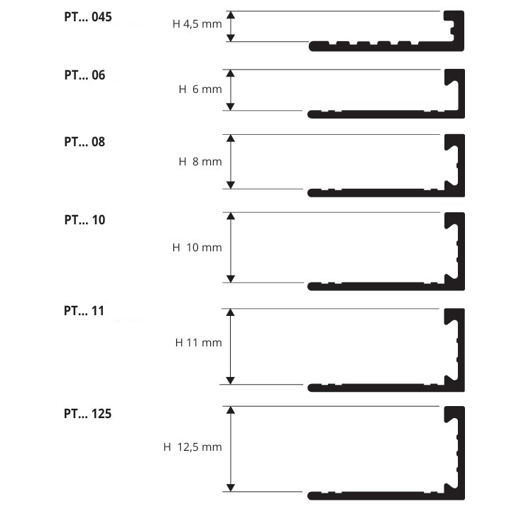 Профиль Progress Profiles Proterminal PTA 045-11 2.7 м. (черный), окрашенный