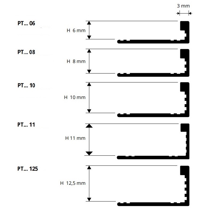 Профиль Progress Profiles Proterminal PTA 06-01 2.7 м. (белый), окрашенный