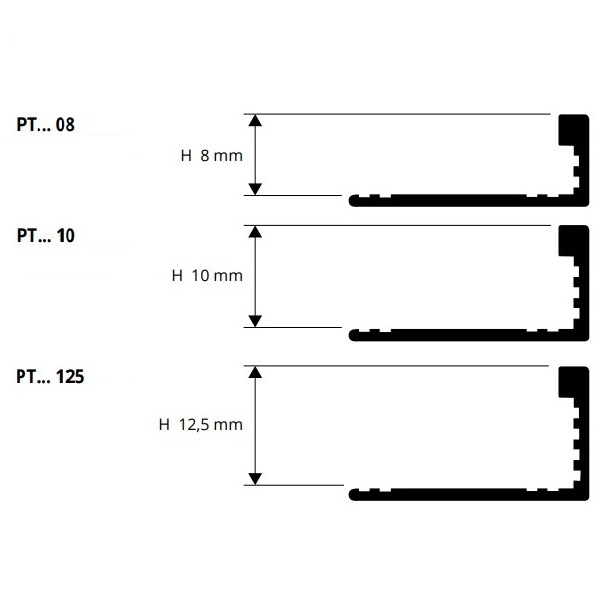 Профиль Progress Profiles Proterminal PTA 08-11 2.7 м. (черный), окрашенный