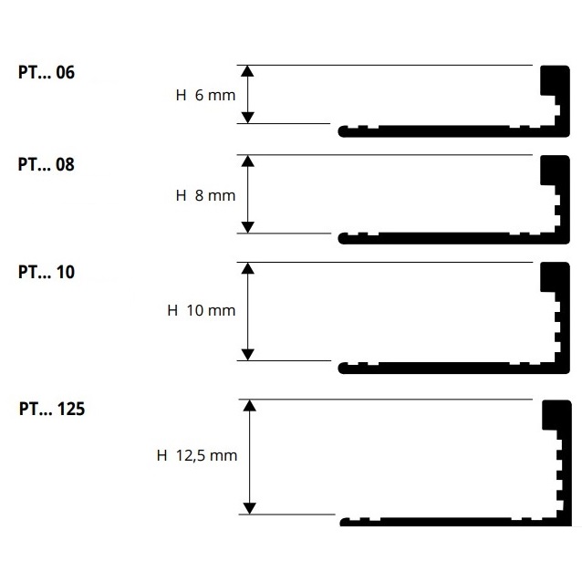 Профиль Progress Profiles Proterminal PTBN 06 2.7 м. (черный), глянцевый