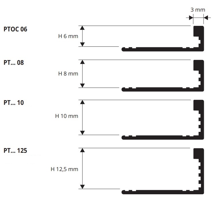Профиль Progress Profiles Proterminal PTNEO 125 2.7 м. (черный), матовый