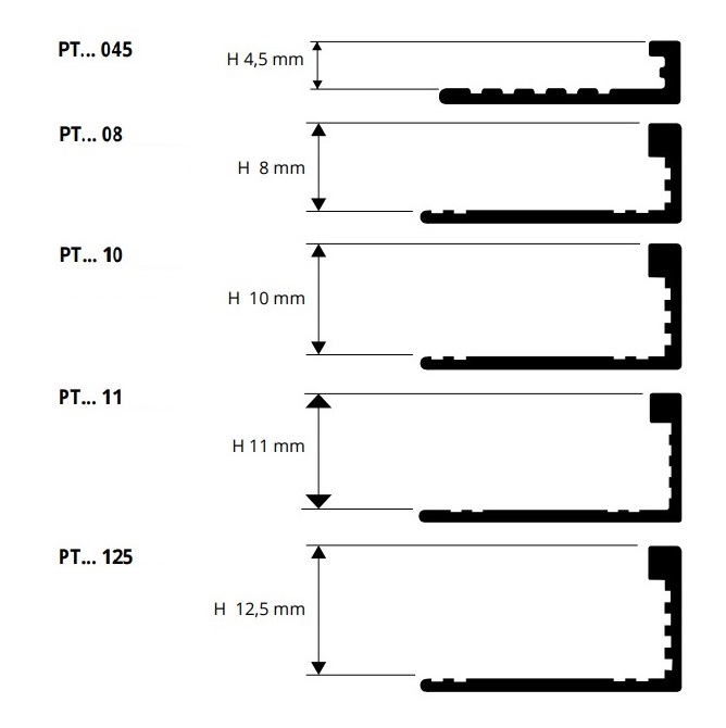 Профиль Progress Profiles Proterminal PTNS 10 2.7 м. (черный), крацованный