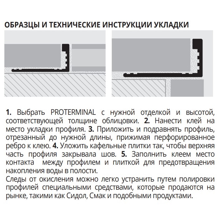 Профиль Progress Profiles Proterminal PTOS 10 2.7 м. (латунь сатинированная)