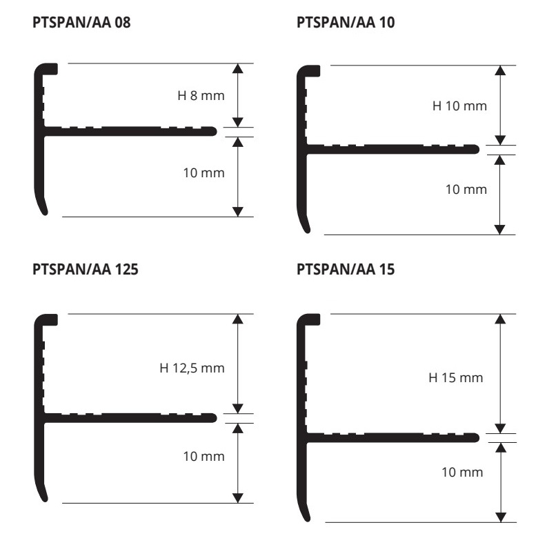 Профиль Progress Profiles Protermstep ALL PTSPAN 08 2.7 м. (алюминий), матовый