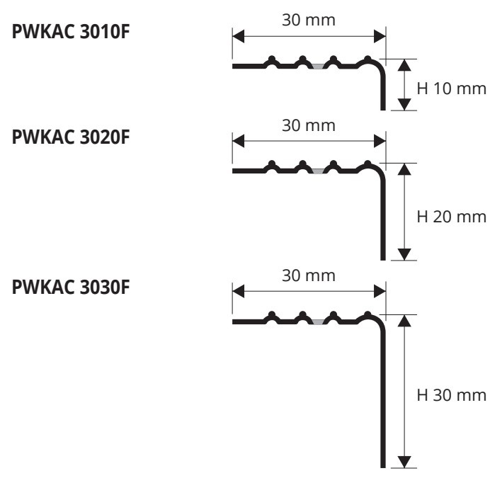 Профиль для ступеней Progress Profiles Prowalk ACC PWKAC 3010F 2.7 м. (нерж. сталь), перфорированный