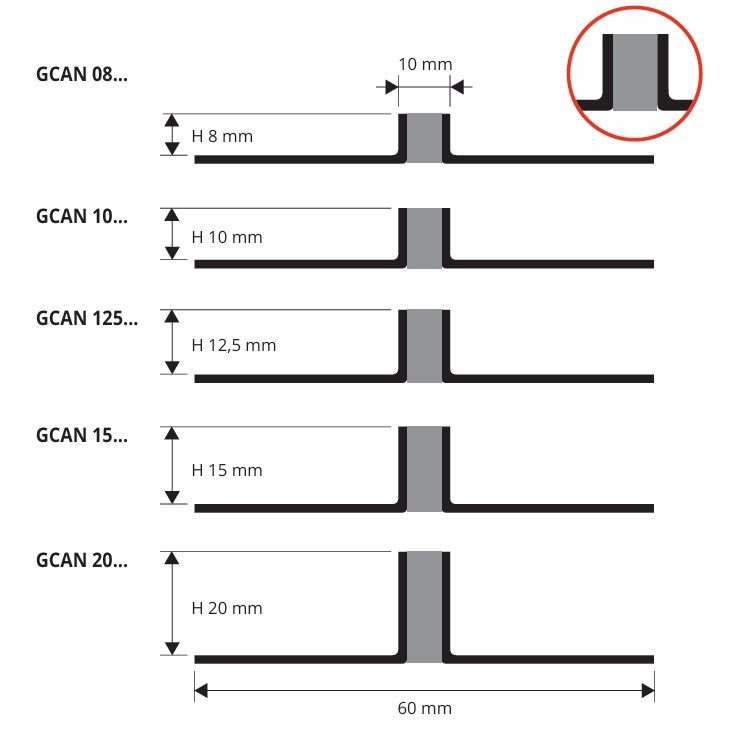 Профиль расширительный Progress Profiles Prodilat GCAN 15N 2.7 м (алюминий, черный)