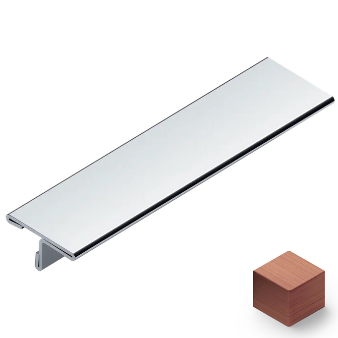 Профиль Т-образный нерж. сталь 14 мм Neexy PVS90-14 (нерж. сталь розовый браш), 2.7 м.