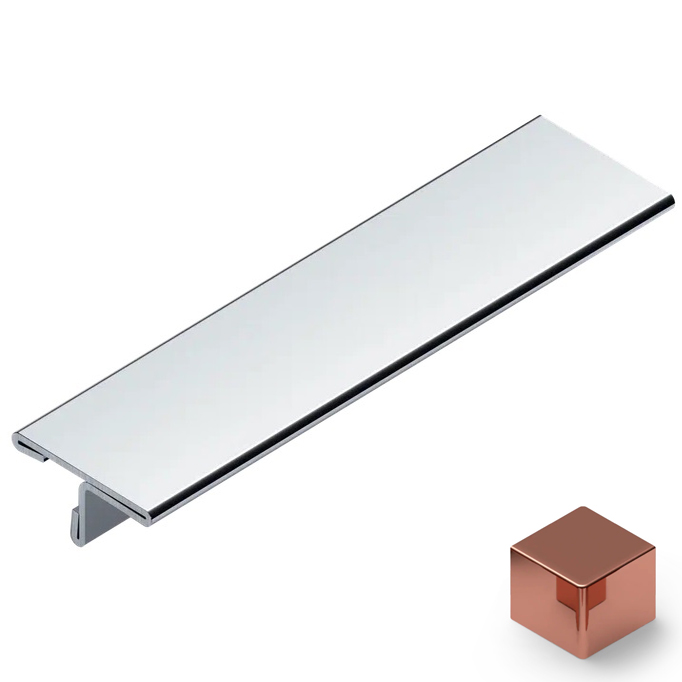 Профиль Т-образный нерж. сталь 14 мм Neexy PVS90-15 (нерж. сталь розовый зеркальный), 2.7 м.