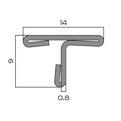 Профиль Т-образный нерж. сталь 14 мм Neexy PVS90-16 (нерж. сталь песок матовый), 2.7 м.