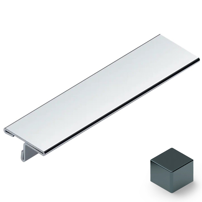 Профиль Т-образный нерж. сталь 14 мм Neexy PVS90-21 (нерж. сталь антрацит зеркальный), 2.7 м.