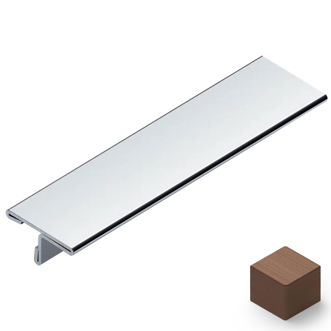 Профиль Т-образный нерж. сталь 20 мм Neexy PVS92-07 (нерж. сталь антик браш темный), 2.7 м.