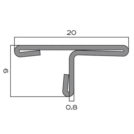 Профиль Т-образный нерж. сталь 20 мм Neexy PVS92-11 (нерж. сталь оружейный матовый), 2.7 м.