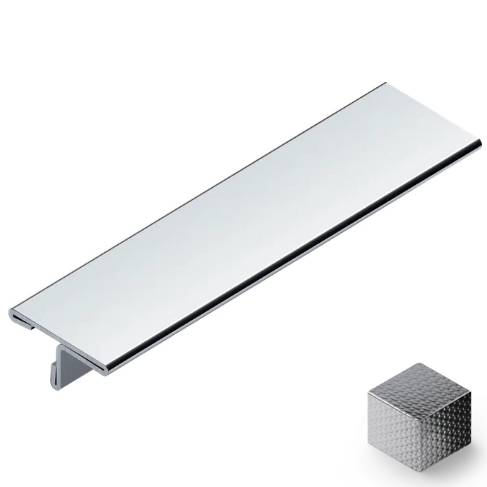 Профиль Т-образный нерж. сталь 20 мм Neexy PVS92-12 (нерж. сталь тисненый серый), 2.7 м.