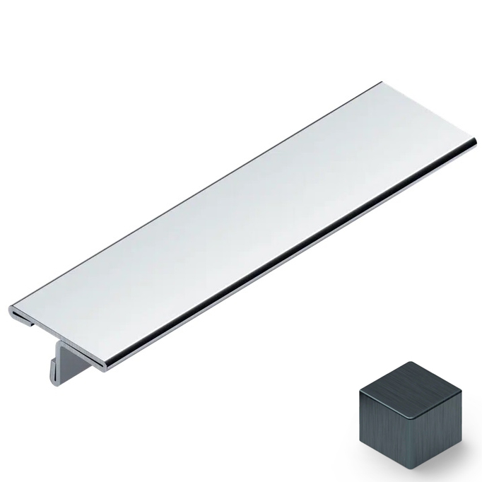 Профиль Т-образный нерж. сталь 20 мм Neexy PVS92-22 (нерж. сталь антрацит браш), 2.7 м.