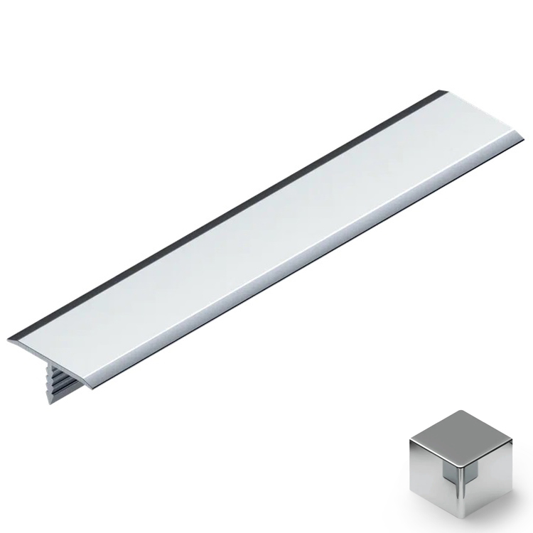 Профиль Т-образный плоский алюминий 10 мм Neexy PV101-03 (серебро блестящее), 2.7 м.