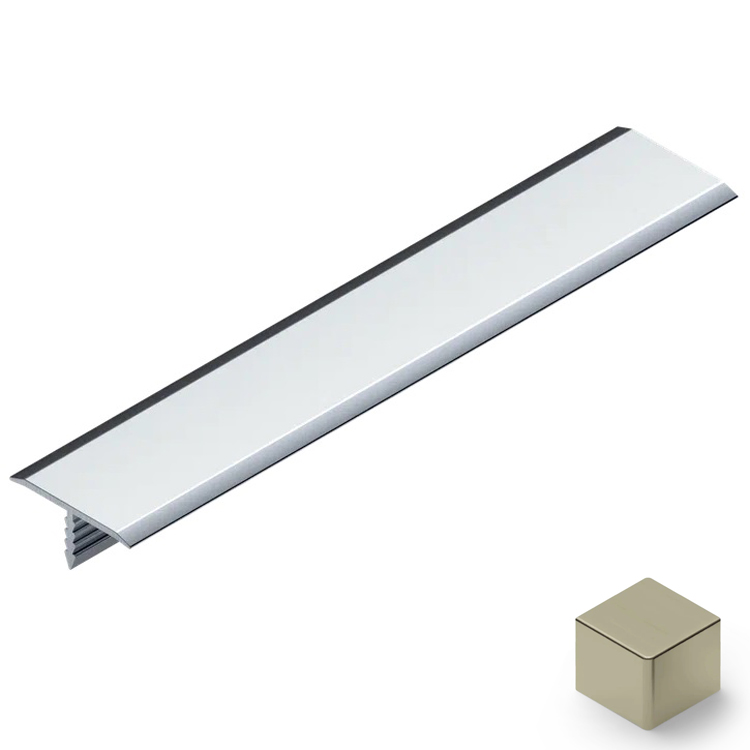 Профиль Т-образный плоский алюминий 10 мм Neexy PV101-16 (титан матовый), 2.7 м.