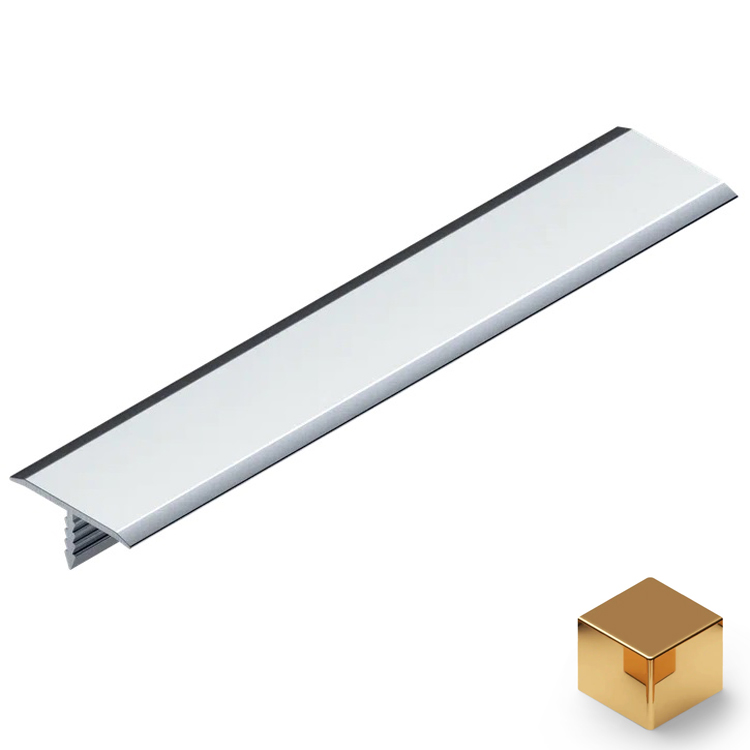 Профиль Т-образный плоский алюминий 15 мм Neexy PV35-05 (золото блестящее), 2.7 м.