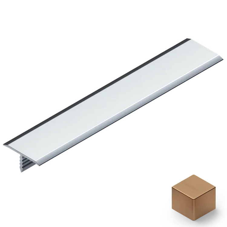 Профиль Т-образный плоский алюминий 15 мм Neexy PV35-06 (бронза матовая), 2.7 м.