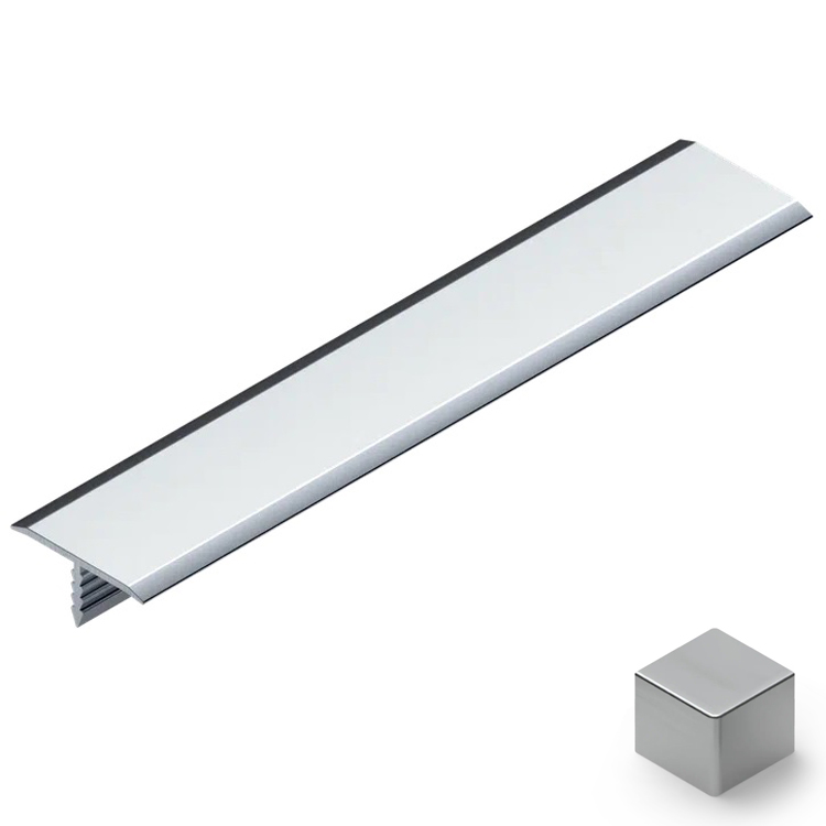 Профиль Т-образный плоский алюминий 20 мм Neexy PV102-02 (серебро матовое), 2.7 м.