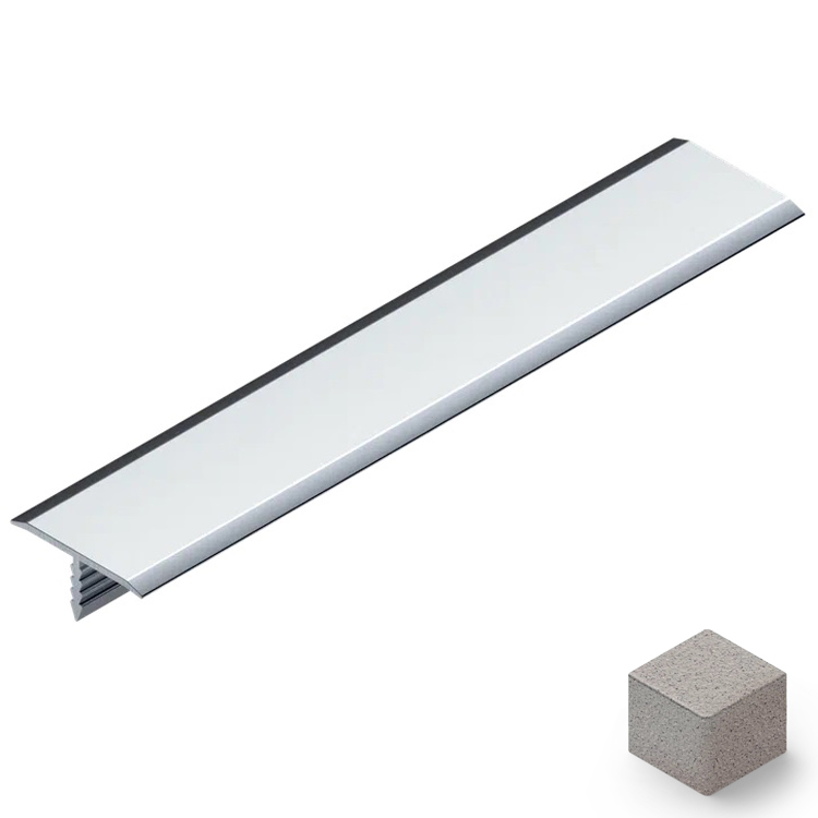 Профиль Т-образный плоский алюминий 20 мм Neexy PV102-43 (муар бежевый), 2.7 м.