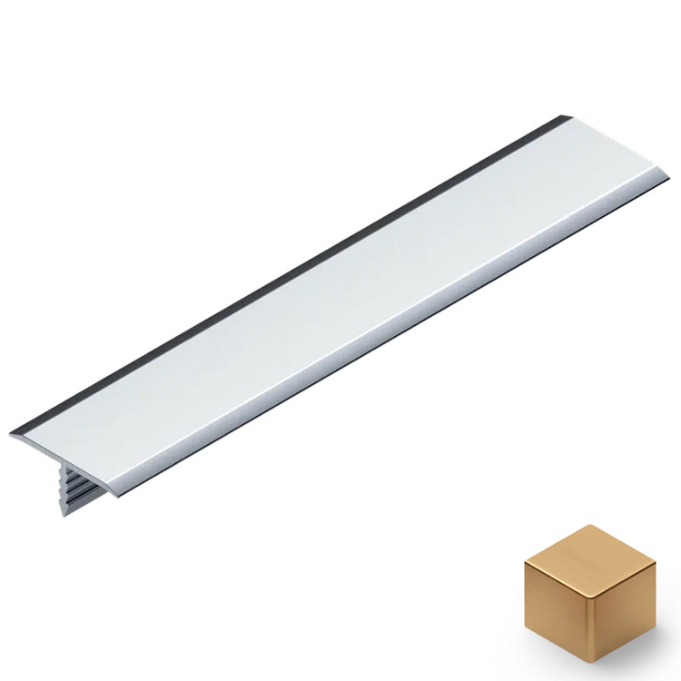 Профиль Т-образный плоский алюминий 25 мм Neexy PV103-04 (золото матовое), 2.7 м.