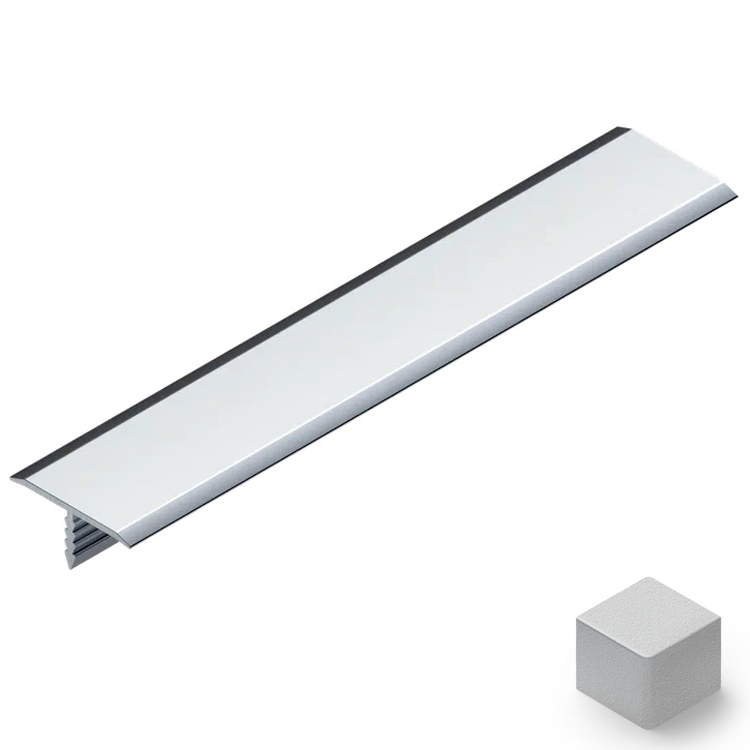 Профиль Т-образный плоский алюминий 25 мм Neexy PV103-41 (муар белый), 2.7 м.