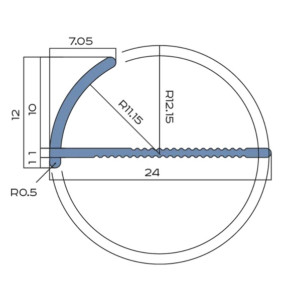 Профиль внешний алюминий 10 мм Neexy PV17-04 (золото матовое), 2.7 м.