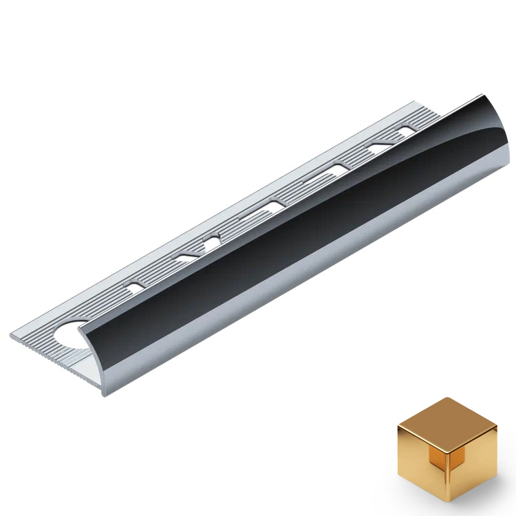 Профиль внешний алюминий 10 мм Neexy PV17-05 (золото блестящее), 2.7 м.