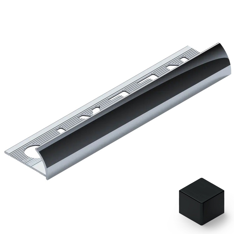 Профиль внешний алюминий 10 мм Neexy PV17-18 (черный матовый), 2.7 м.