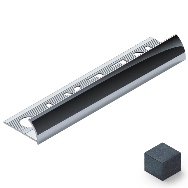 Профиль внешний алюминий 10 мм Neexy PV17-44 (муар антрацит), 2.7 м.