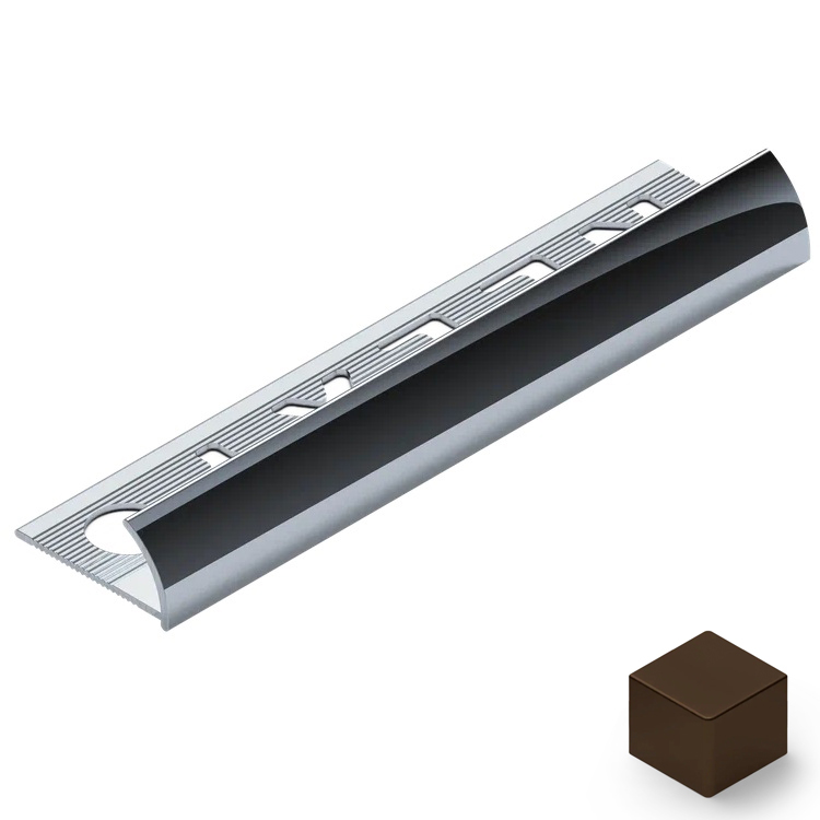 Профиль внешний алюминий 10 мм Neexy PV17-47 (темная бронза матовая), 2.7 м.