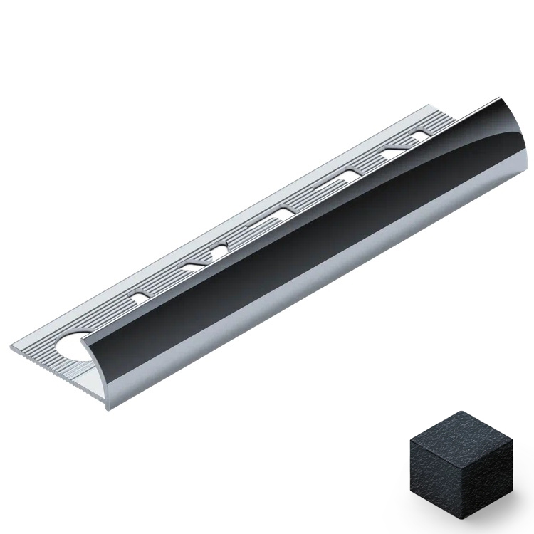 Профиль внешний алюминий 12 мм Neexy PV18-42 (муар черный), 2.7 м.