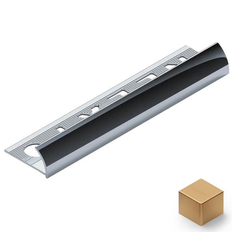 Профиль внешний алюминий 8 мм Neexy PV16-04 (золото матовое), 2.7 м.