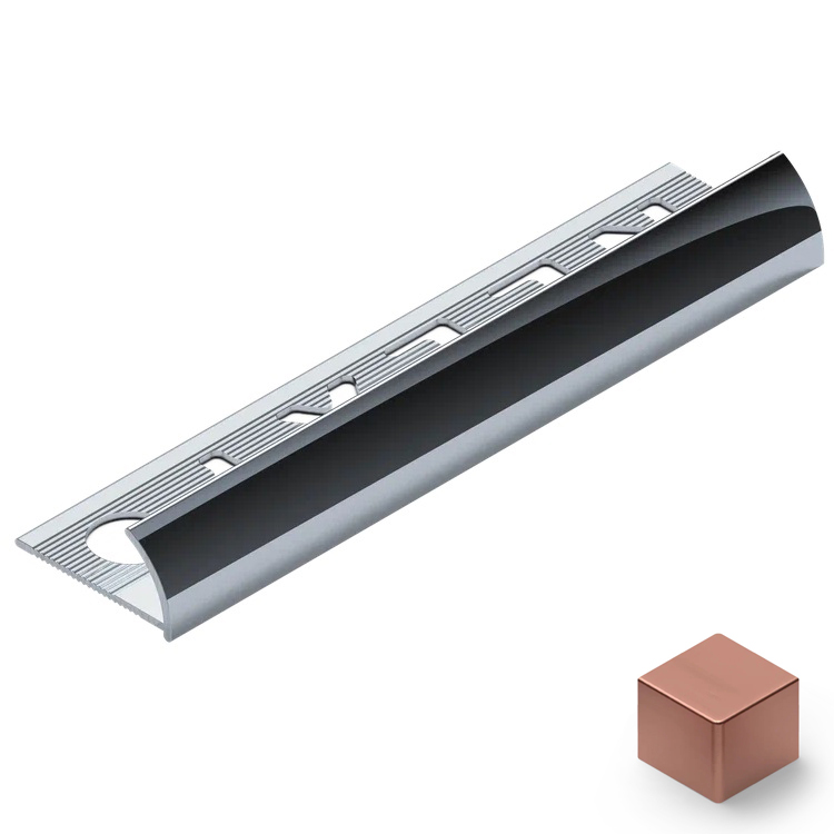 Профиль внешний алюминий 8 мм Neexy PV16-14 (розовый матовый), 2.7 м.