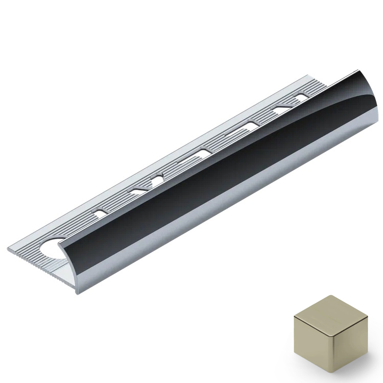 Профиль внешний алюминий 8 мм Neexy PV16-16 (титан матовый), 2.7 м.