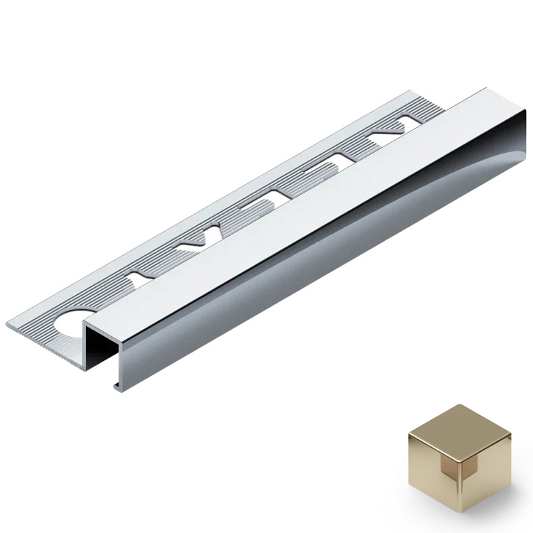 Профиль внешний P алюминий 10x10 мм Neexy PV31-09 (шампань блестящая), 2.7 м.