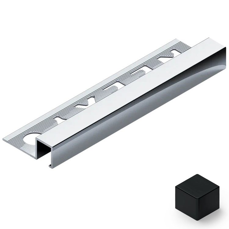 Профиль внешний P алюминий 10x10 мм Neexy PV31-18 (черный матовый), 2.7 м.